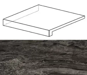 Ступень угловая левая Atlas Concorde Italy Marvel Absolute Brown Scal. Ang. Lapp. Sx AFC7 33x33 - фото 1