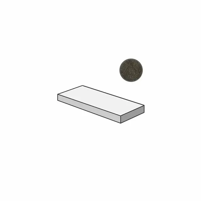 Ступень угловая левая Италон Genesis Mercury Brown 33x120 - фото 1