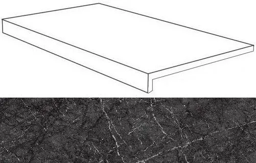 Ступень Atlas Concorde Italy Marvel Grigio Intenso Scalino Lapp AO7F 33x60 - фото 1