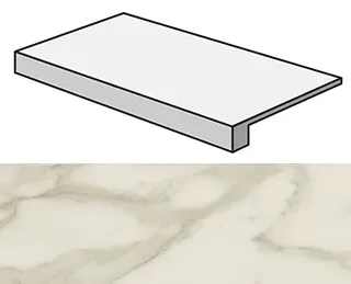 Ступень Atlas Concorde Italy Marvel Royal Calacatta Scalino Lapp. AFCH 33x60 - фото 1