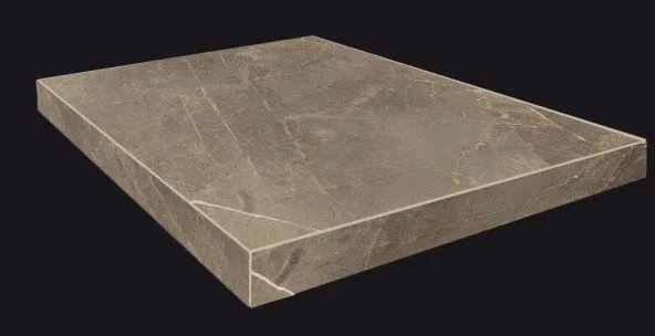 Ступень угловая правая Coliseumgres Portofino Grigio 33x45 лаппатированная - фото 1