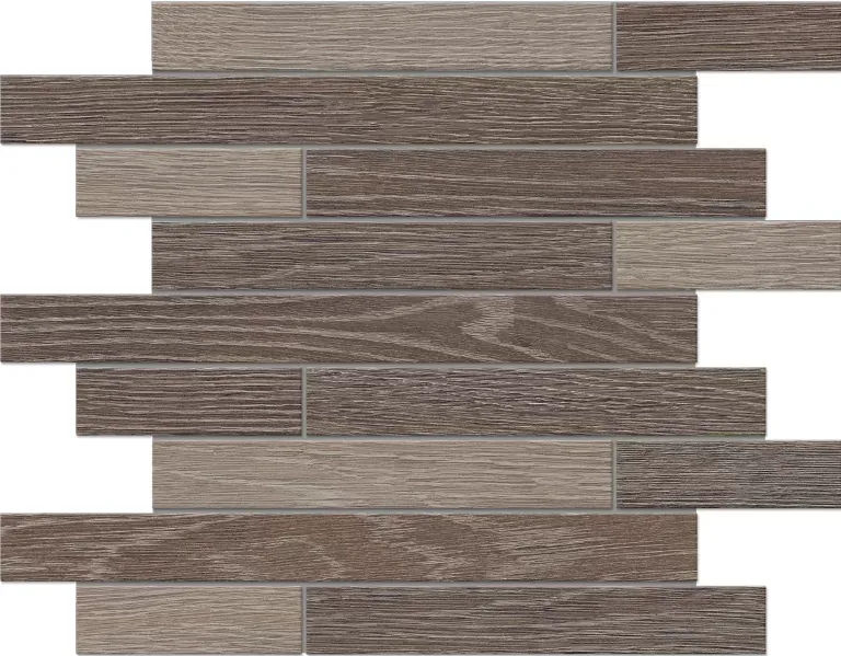 Мозаика Estima Kraft Wood KW03/KW02 30x35 коричневый - фото 1