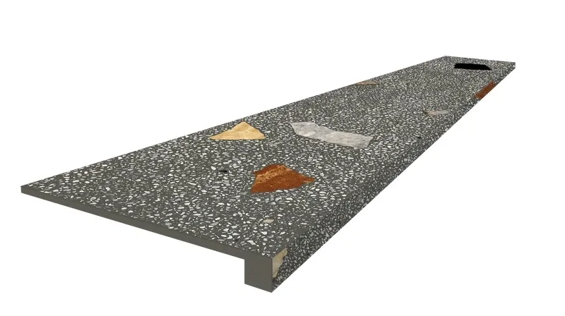 Ступень ColiseumGres Палладио Блэк фронтальная 620070002370 черный 33x120 - фото 1