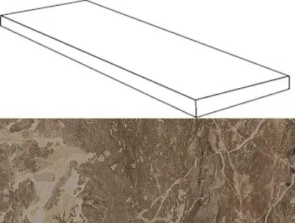 Ступень угловая левая Atlas Concorde Privilege Moka 33x120 - фото 1