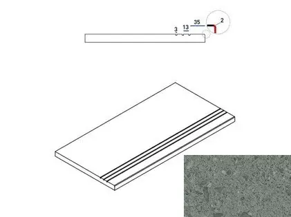 Бортик Италон Genesis X2 Grey 30x60 - фото 1