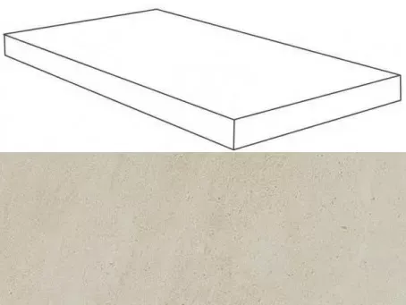 Ступень угловая левая Atlas Concorde Wise Ice Mist 33x120 лаппатированная - фото 1