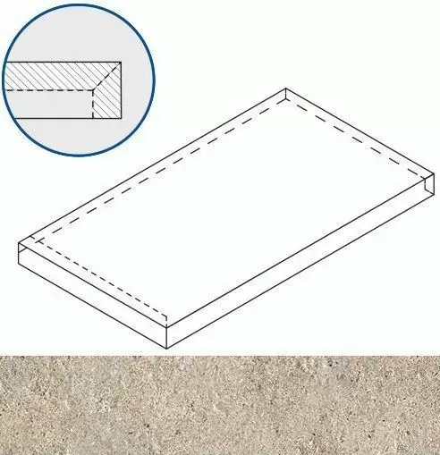 Ступень угловая левая Италон Everstone X2 Desert X2 33x60 - фото 1