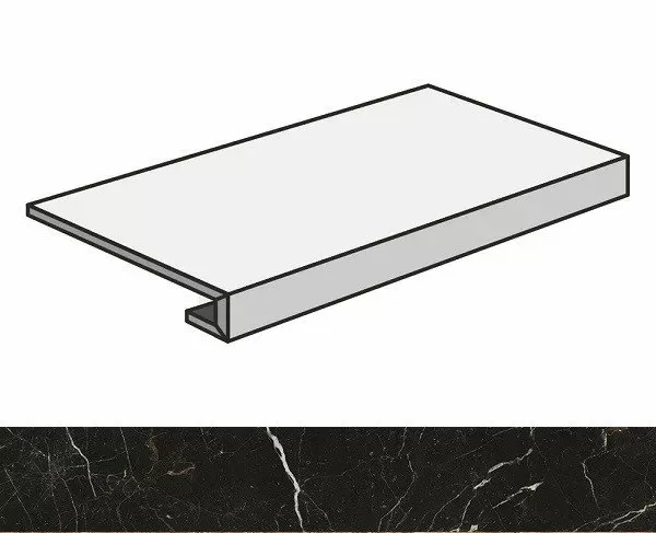 Ступень фронтальная Atlas Concorde Allure Imperial Black 33x120 лаппатированная - фото 1