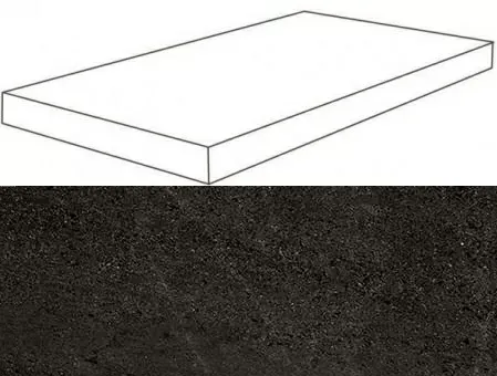 Ступень угловая правая Atlas Concorde Wise Dark 33x60 лаппатированная - фото 1