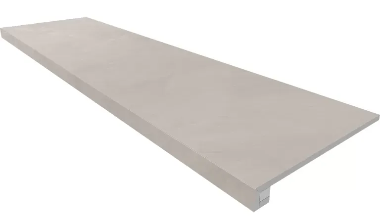 Estima Комплект GF01 Graffito Light Grey (Ступень 33x120 неполированный прямоугольный бортик без насечек + Подступенок 14,5x120) - фото 1