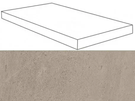 Ступень угловая левая Atlas Concorde Wise Silve Grey 33x120 лаппатированная - фото 1