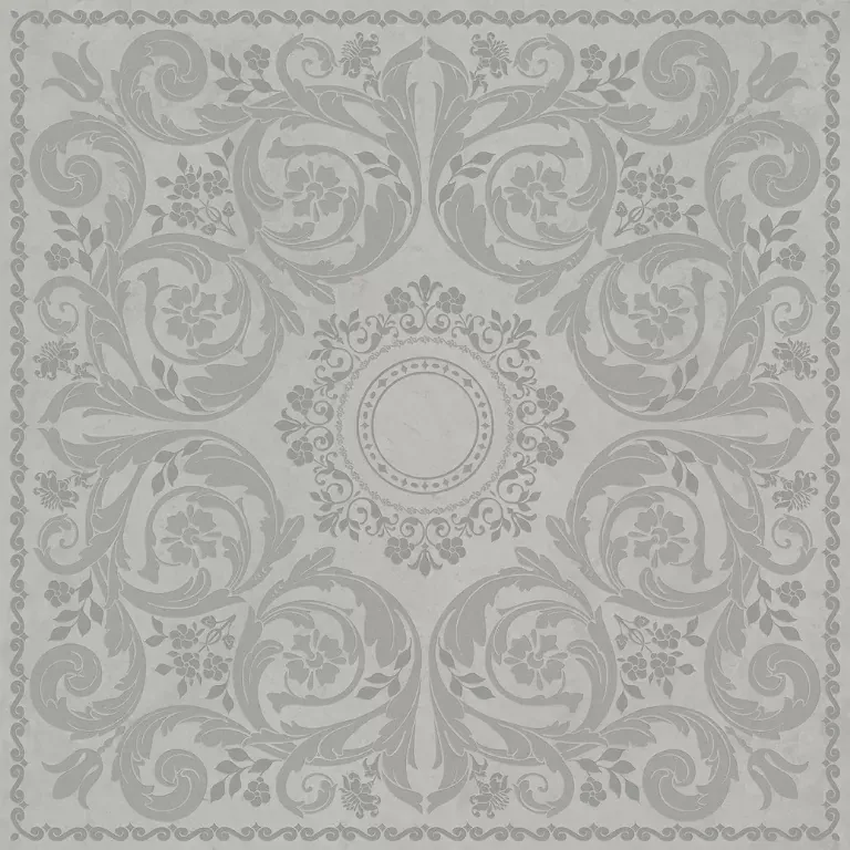 Декор Kerama Marazzi Venezia Риальто 2 серый матовый обрезной 80х80 - фото 1