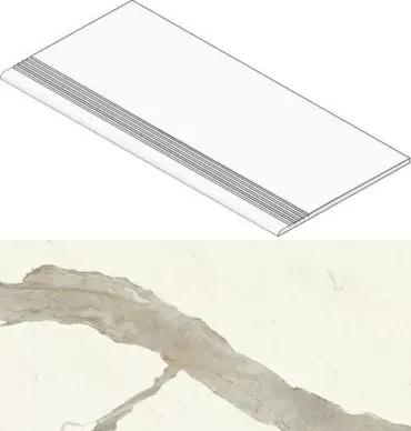 Ступень Atlas Concorde Italy Marvel Calacatta Sublime Gradino Matt AGHN 30x120 - фото 1