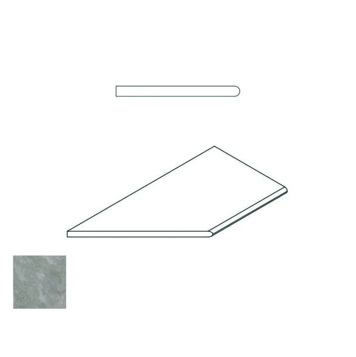 Бортик закругленный левый Италон Climb Х2 Rock 30x60 - фото 1