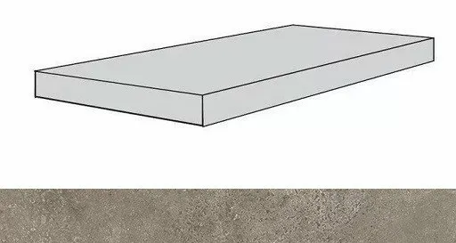 Ступень угловая правая Atlas Concorde Drift Light Grey 33x80 - фото 1