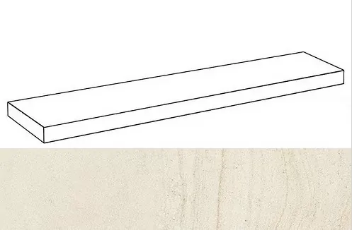 Ступень угловая левая Италон Room Stone White 33x120 - фото 1