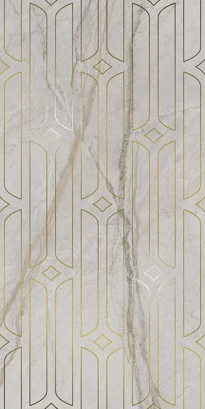 Декор Kerama Marazzi KMD3STA029BR Ифран серый светлый глянцевый обрезной 60x119.5 - фото 1