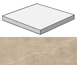 Ступень угловая Atlas Concorde Italy Marvel Elegant Sable Scalino Ang. Lapp. AFC2 33x33 - фото 1