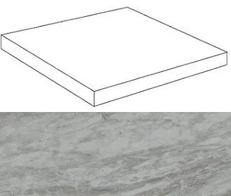 Ступень угловая правая Atlas Concorde Italy Marvel Bardiglio Grey Scalino Ang. Dx ATEG 33x33 - фото 1