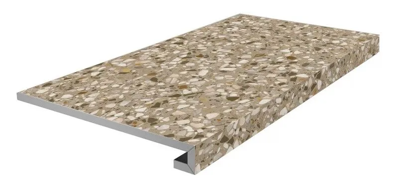 Ступень Kerama Marazzi KM6060G0041RGCF фронтальная клееная Бричиола бежевый матовый обрезной 33x60 - фото 1