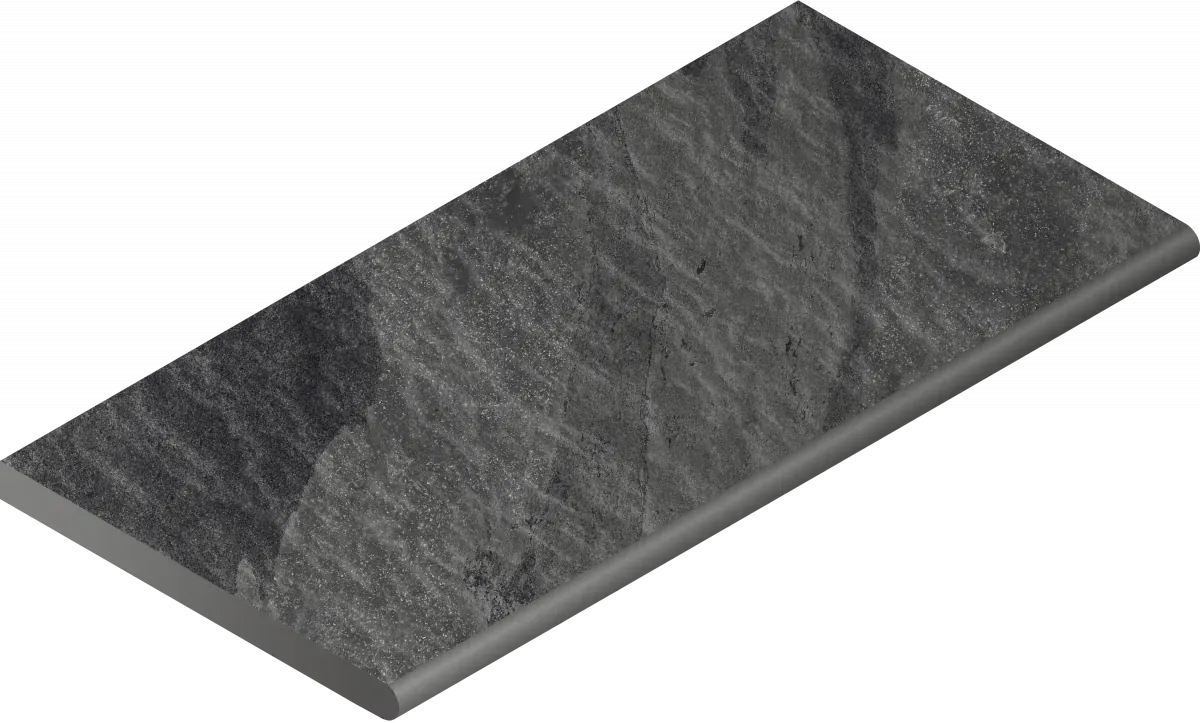 Бортик Италон Материя X2 Титанио закругленный 620090001204 черный 30x120 - фото 1