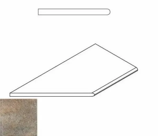 Бортик закругленный левый Италон District X2 Emerald 30x60 - фото 1