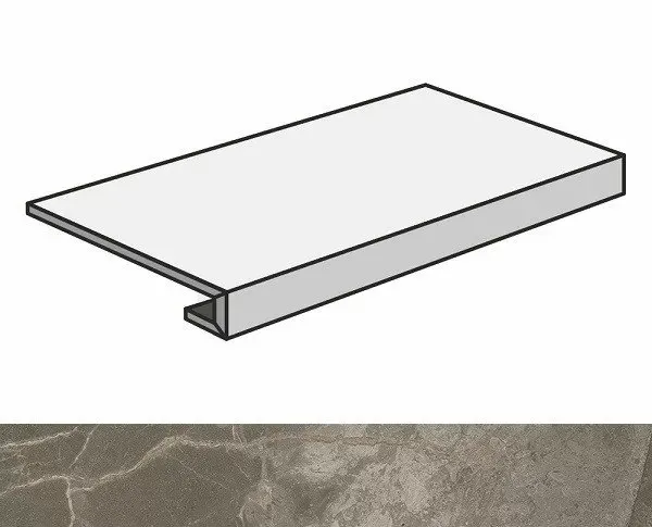 Ступень фронтальная Atlas Concorde Allure Grey Beauty 33x120 лаппатированная - фото 1