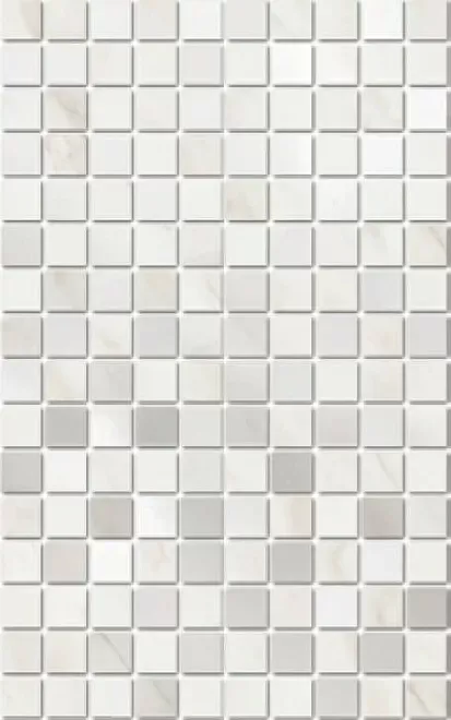 Декор Kerama Marazzi MM6359 Гран Пале белый мозаичный 25x40 - фото 1