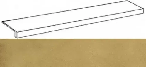 Ступень фронтальная Италон Континуум Брасс Голд 33x160 - фото 1