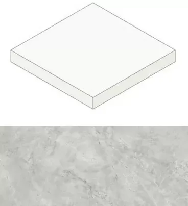 Ступень угловая Atlas Concorde Italy Marvel Grey Cloud Scalino Angolare Silk AGJG 33x33 - фото 1