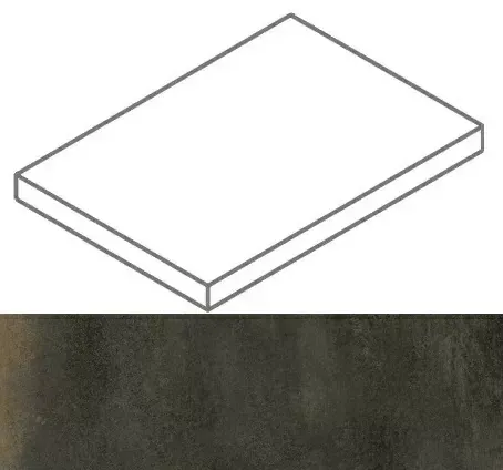 Ступень угловая левая Италон Континуум Брасс Дарк 33x160 - фото 1