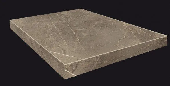 Ступень угловая правая Coliseumgres Portofino Grigio 33x45 матовая - фото 1