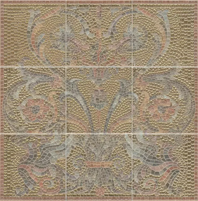 Декор Kerama Marazzi HGD\B99\9x\17000 Панно Виченца золото 45x45 - фото 1