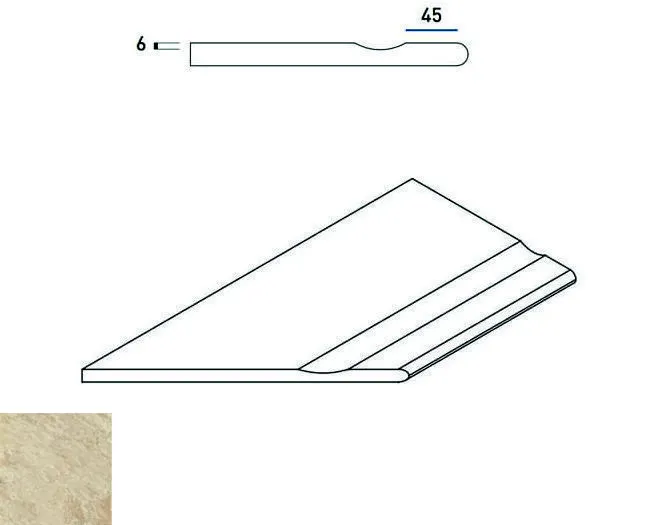 Бортик с выемкой закругленный левый Италон Climb Х2 Rope 30x60 - фото 1