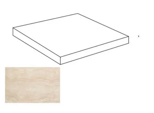 Ступень угловая правая Atlas Concorde Italy Marvel Travertino Alabastrino Scalino Ang. Dx ADXU 33x33 - фото 1