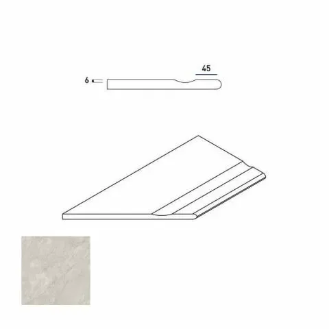 Бортик с выемкой закругленный левый Италон Climb Х2 Ice 30x60 - фото 1