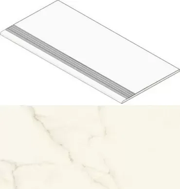 Ступень Atlas Concorde Italy Marvel Calacatta Apuano Gradino Matt AGHM 30x120 - фото 1