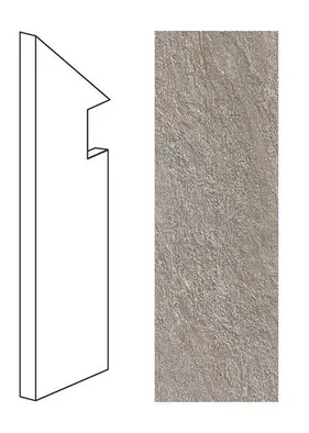 Ступень левая Atlas Concorde Italy Trust Silver Battiscopa Sag.Sx AEAQ 7.5x30 - фото 1