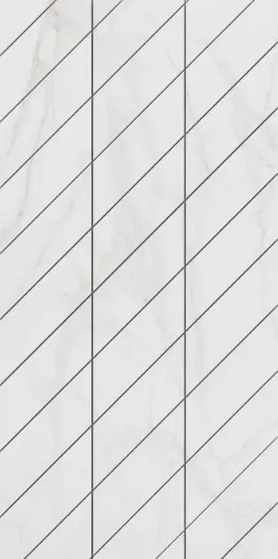 ФальшмозаикаEstima SM01 Ametis Supreme Platinum Corner Right 29.8x59.8 белый непол. - фото 1
