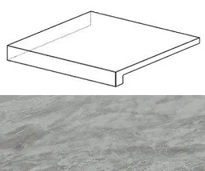 Ступень угловая левая Atlas Concorde Italy Marvel Bardiglio Grey Scalino Ang. Sx ATEA 33x33 - фото 1