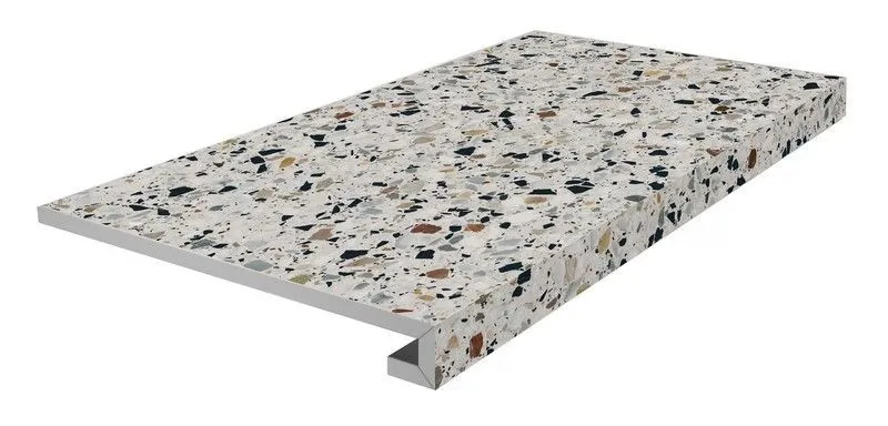 Ступень Kerama Marazzi KM6060G0001RGCF фронтальная клееная Бричиола белый матовый обрезной 33x60 - фото 1