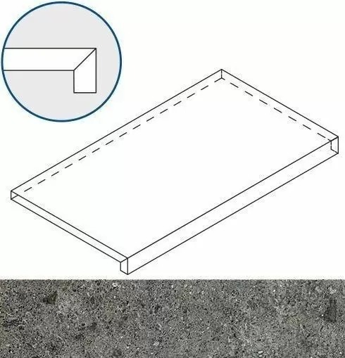 Ступень фронтальная Италон Genesis X2 Grey X2 33x60 - фото 1