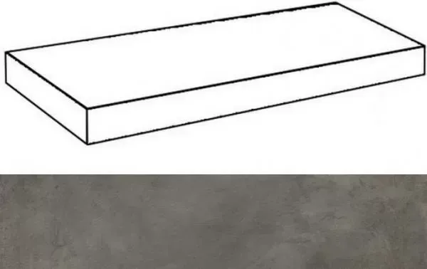 Ступень угловая левая Италон Millennium Black 33x80 - фото 1