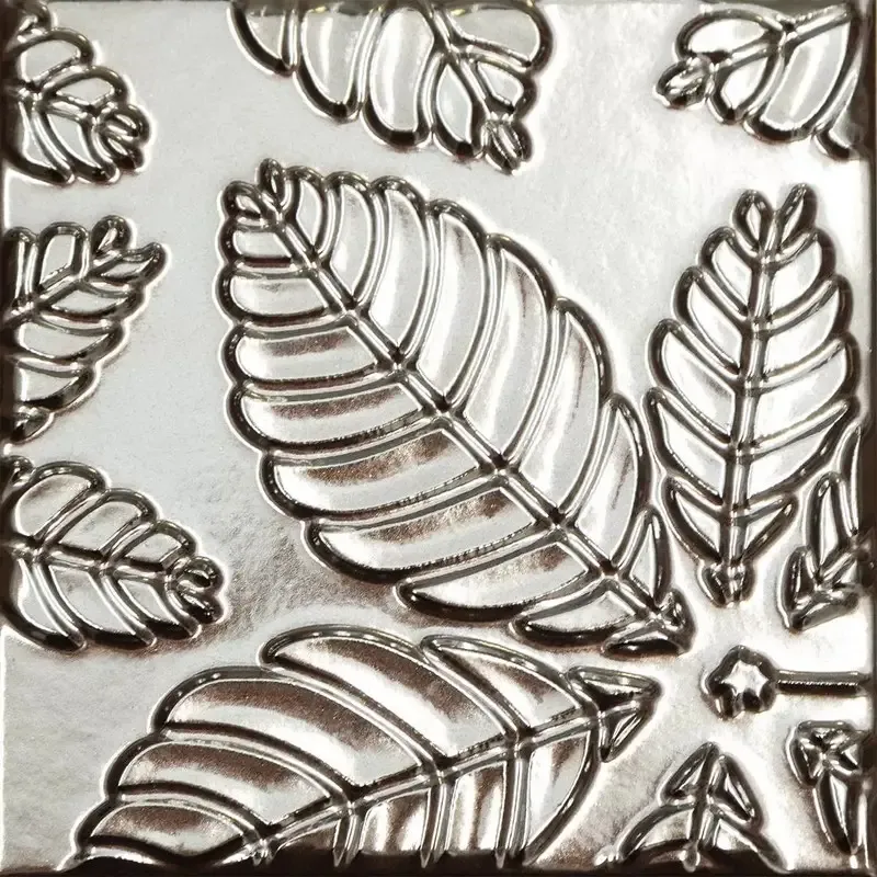 Декор Kerama Marazzi KMD2SFB003BN Агдаль 1 металл глянцевый структура 15x15 - фото 1