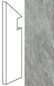 Ступень левая Atlas Concorde Italy Marvel Bardiglio Grey Battiscopa Sag. Sx ATEL 7.2x30 - фото 1