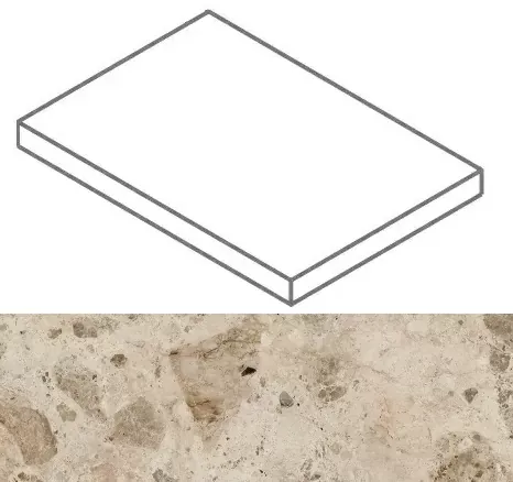 Ступень угловая правая Италон Континуум Стоун Беж 33x160 - фото 1