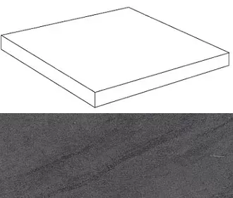 Ступень угловая правая Atlas Concorde Italy Marvel Basaltina Volcano Scalino Ang. Dx ATGZ 33x33 - фото 1