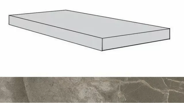 Ступень угловая правая Atlas Concorde Allure Grey Beauty 33x120 матовая - фото 1