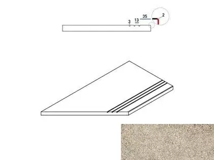 Бортик левый Италон Everstone X2 Desert 30x60 - фото 1