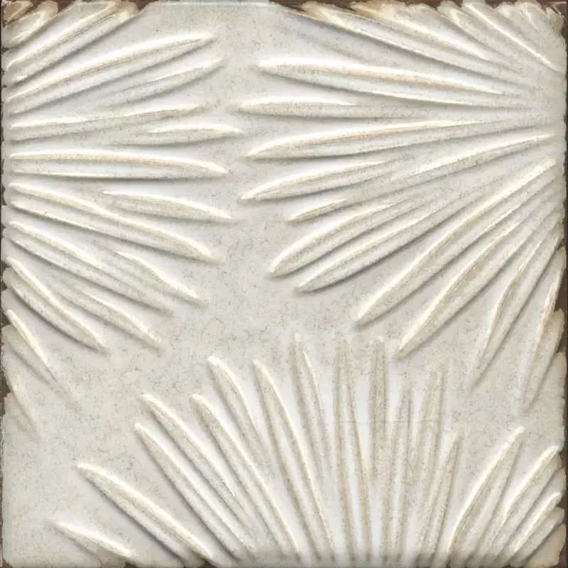 Декор Kerama Marazzi KMD2SFE004BN Агдаль 4 бежевый светлый глянцевый структура 15x15 - фото 1